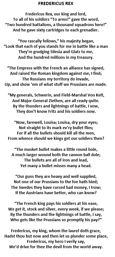 Wilibald Alexis: “Fredericus Rex” – Poets & Princes